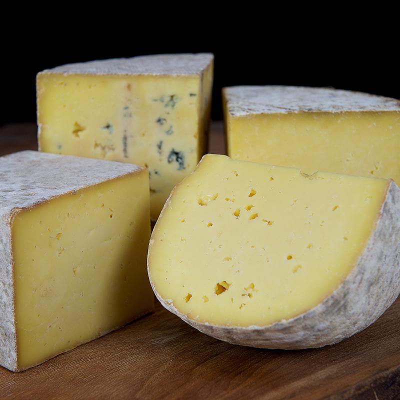 Four quarters of Ethical Dairy cheese