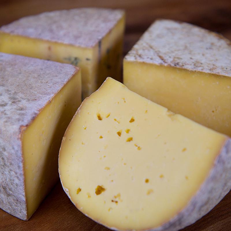 Four quarters of Ethical Dairy cheese
