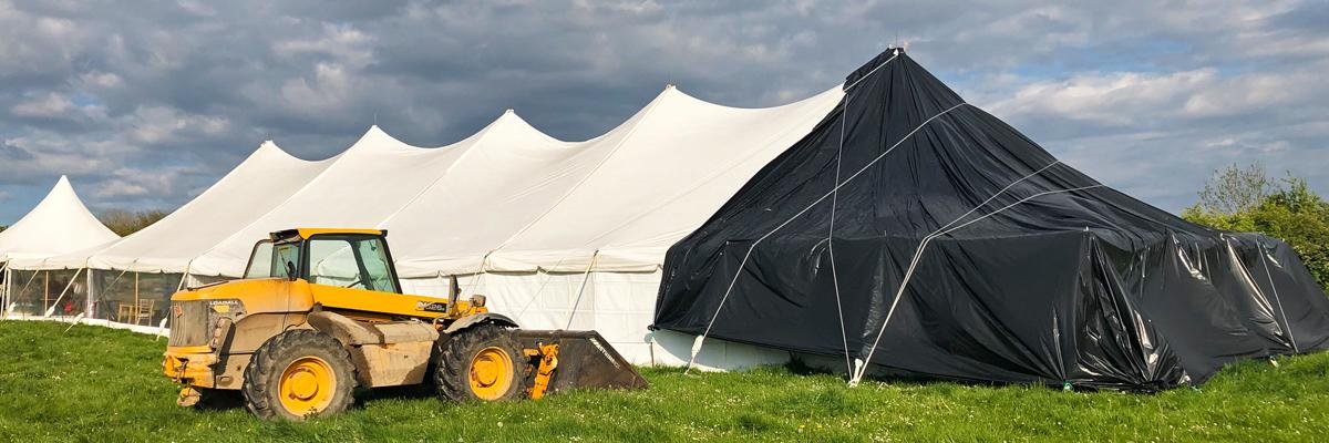 Last minute shading for screens at the Ethical Farming conference