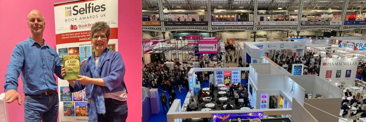 David and Wilma Finlay at The Selfies final at London Book Fair April 2023