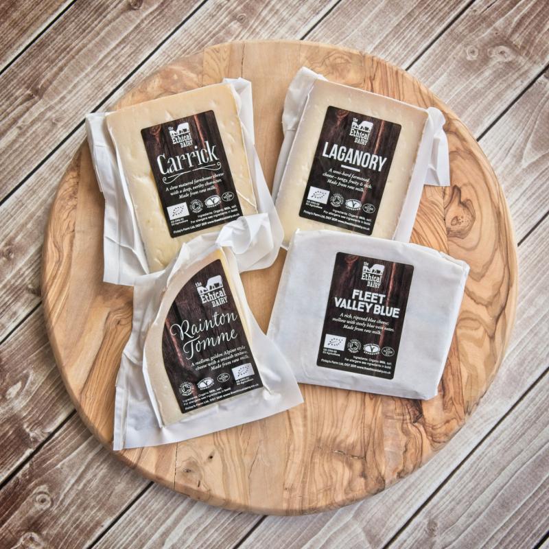 Selection of wrapped cheeses from The Ethical Dairy